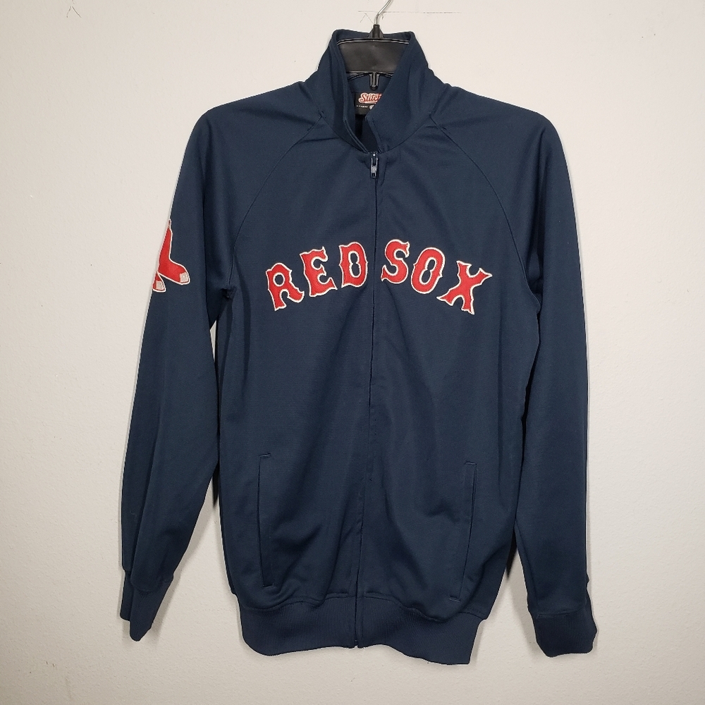 Vintage Stitches Boston Red Sox Blue Bomber Jacket Varsity Style Track Jacket XL